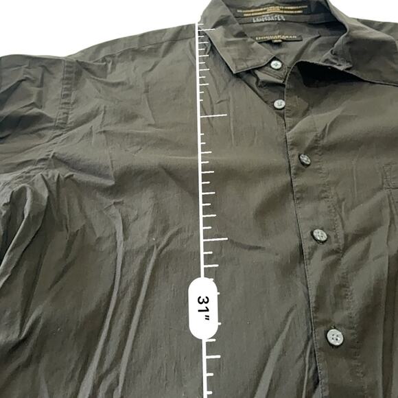 Donna Karan Men's Charcoal Button-Down Shirt Size 16.5 32/33 - Picture 6 of 7